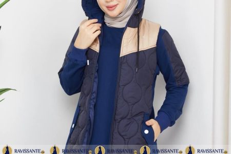 Survêtement trois pièces Gilet Doudoune à Capuche - Bleu-marine - S8008BM