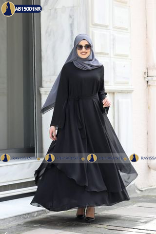 Abaya Robe Cloche - Noir - AB15001NR